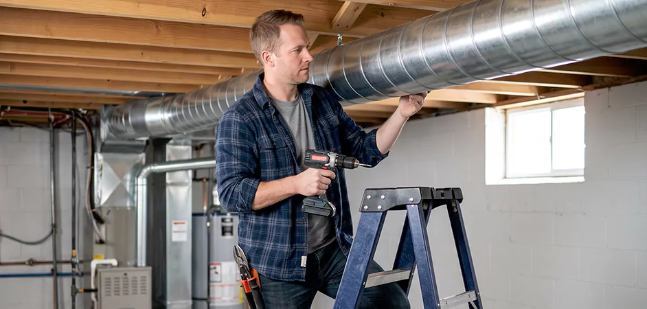 Exposed Spiral Ductwork in Parsippany-Troy Hills